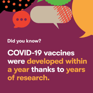 County Vaccine Safety: Did you know, vaccines were developed within a year, thank you researchers